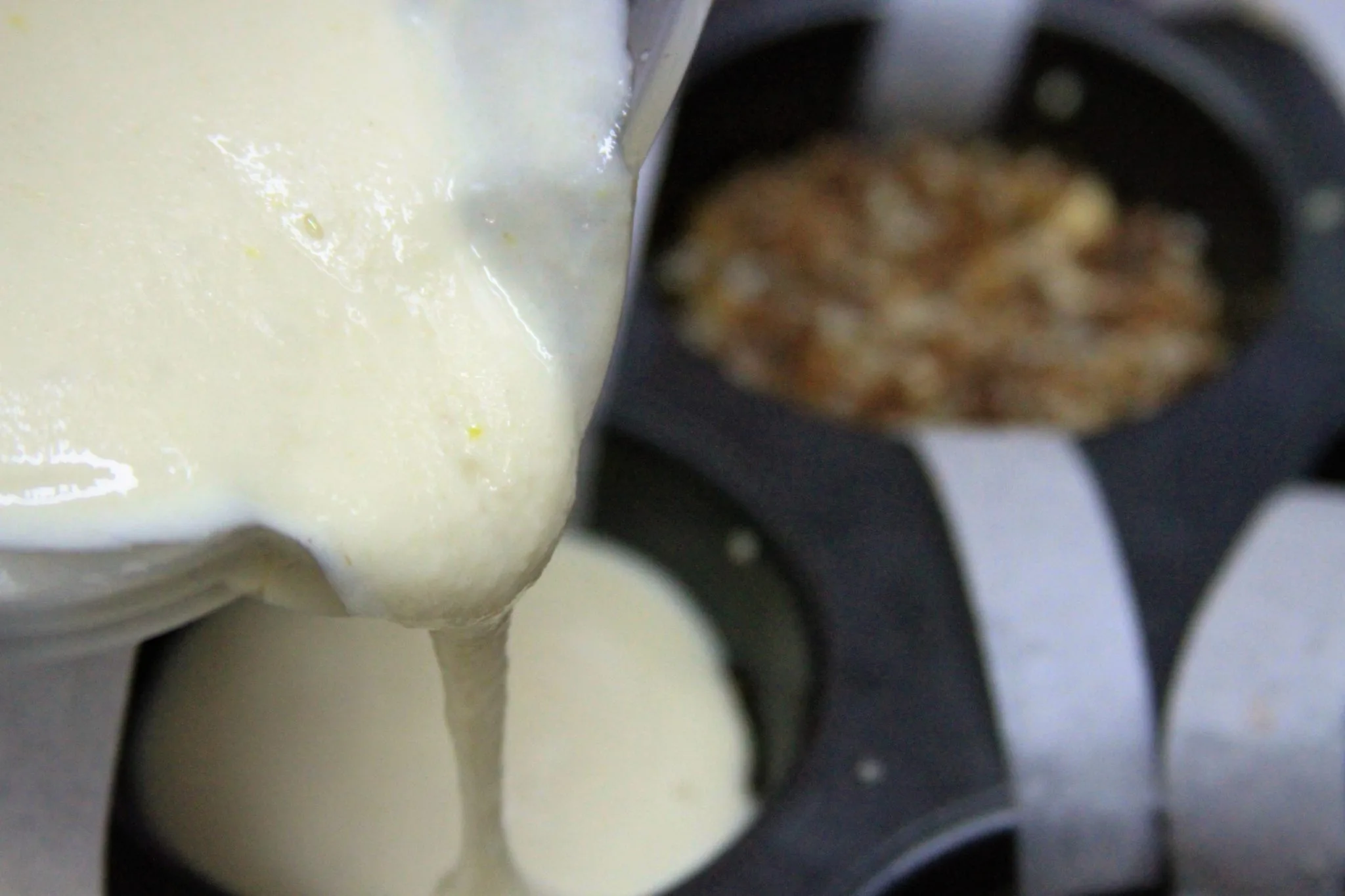 Creme de castanhas de caju para cheesecake