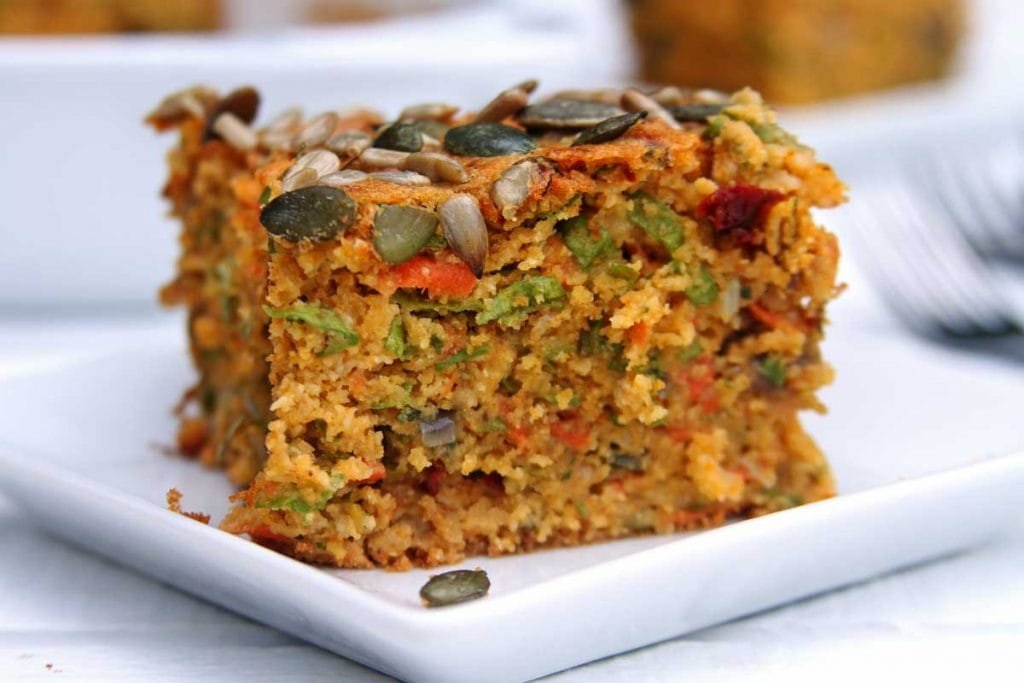 Receita muito fácil de torta vegetariana sem glúten e sem lactose