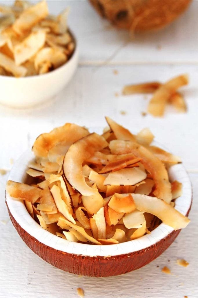 Receita Chips de Coco doce e salgado muito crocante e simples de preparar