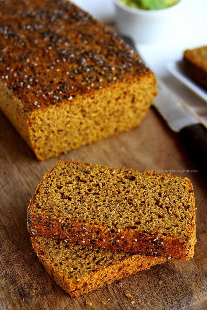 Pão de abóbora low carb fit de liquidificador sem glúten, sem lactose muito fácil de preparar!