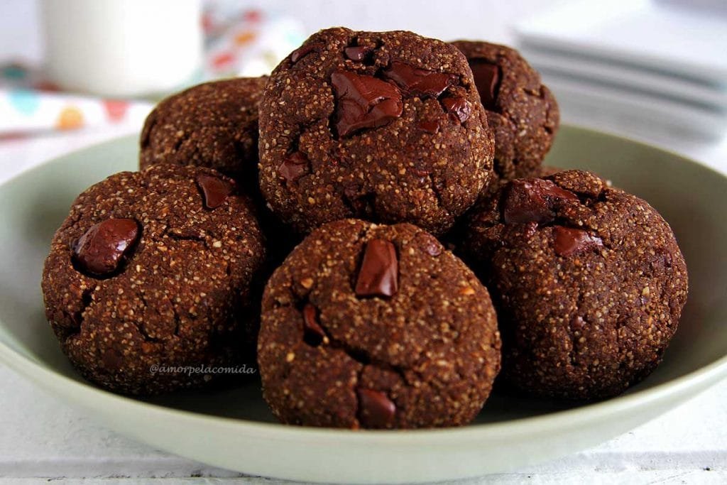 Receita de Biscoito de chocolate integral sem glúten, sem lactose, sem ovo e sem soja