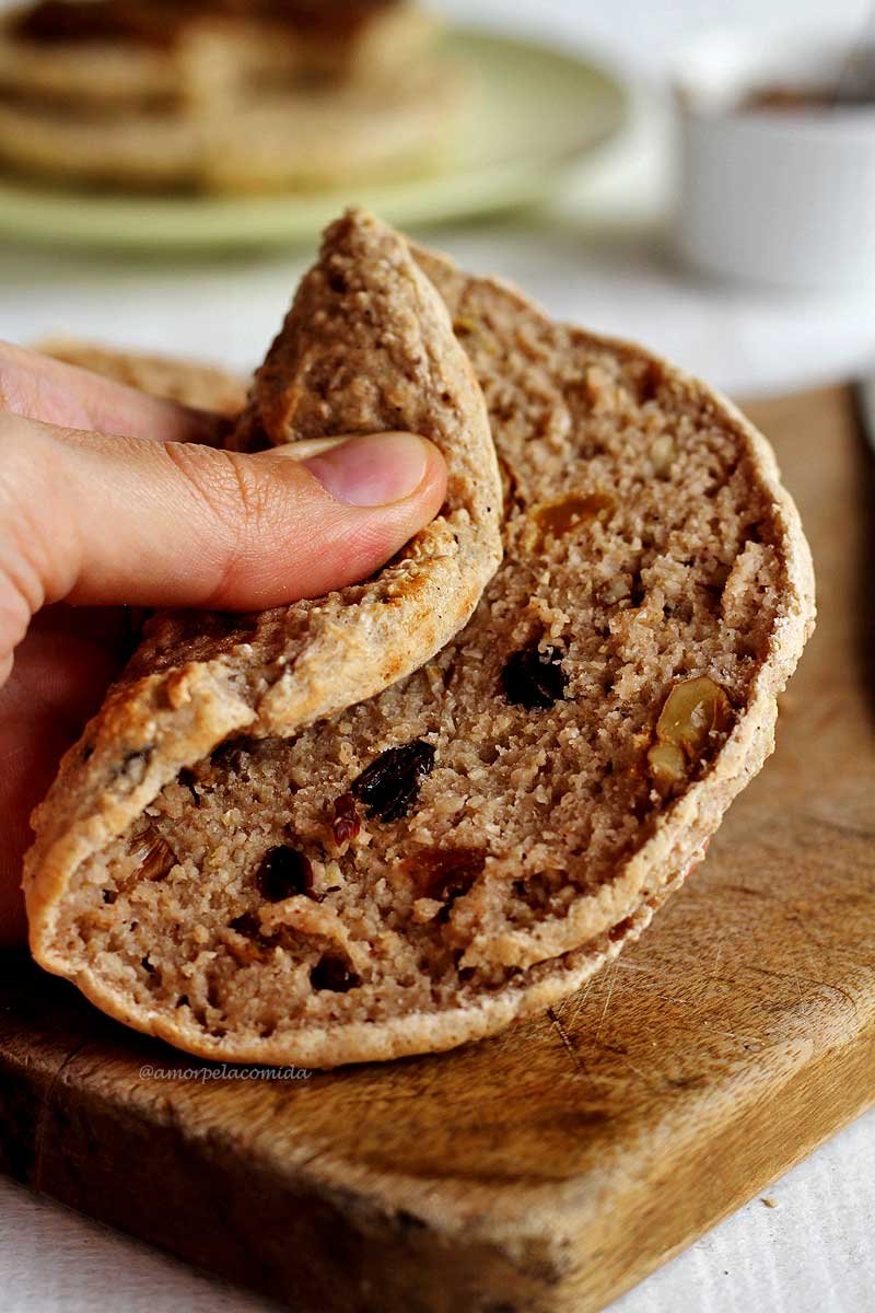 Pão de aveia fácil de frigideira integral fitness