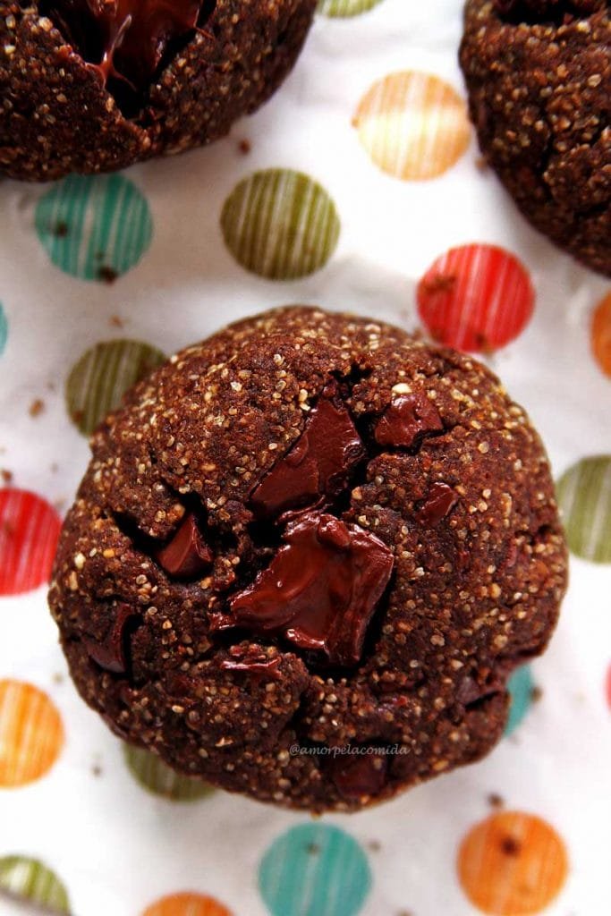 Receita Cookie integral cacau sem glúten, sem leite, sem ovo simples e rápido funcional