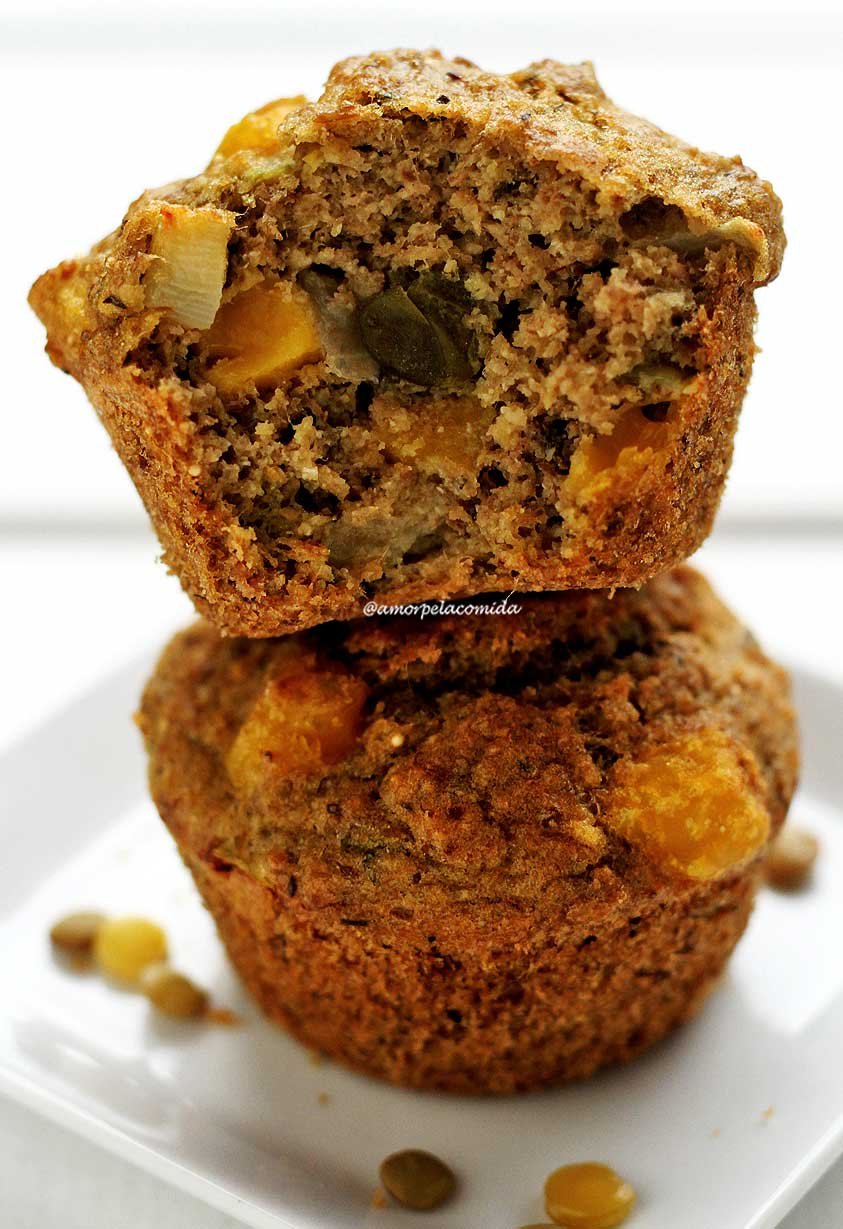 Recipe for a gluten-free and lactose-free savory blender muffin that is easy to prepare!