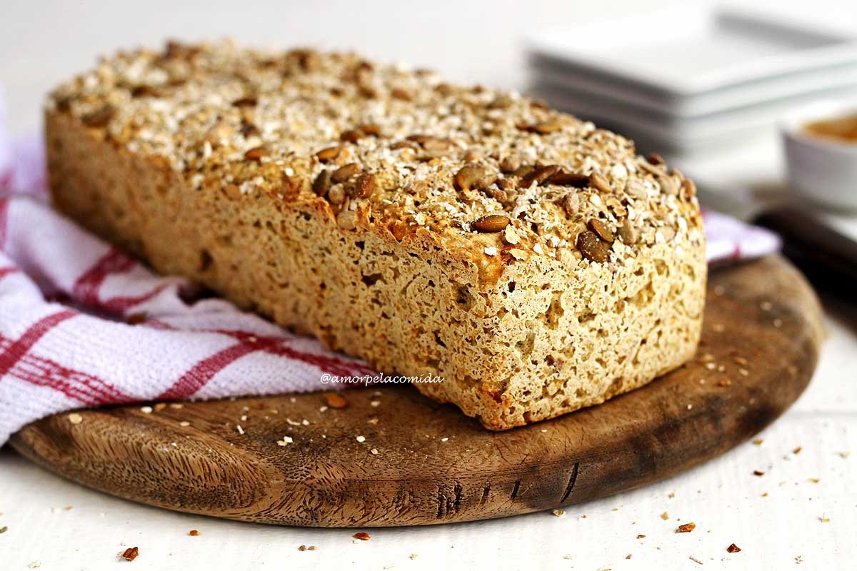 Receita de Pão de aveia e ovo sem glúten e sem lactose super rápido de preparar e perfeito pa dieta!